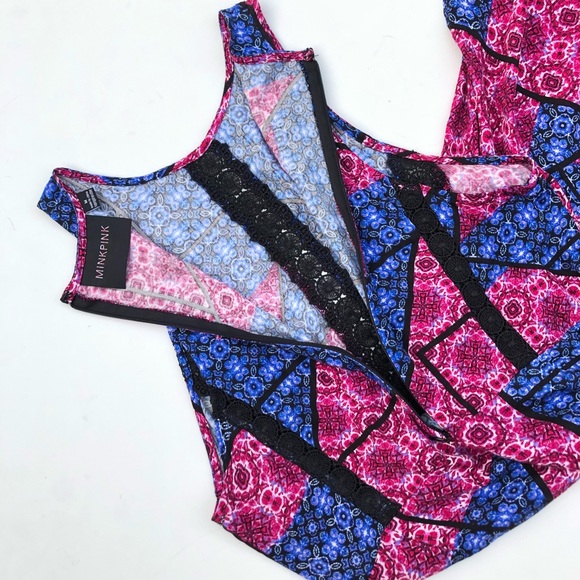 MINKPINK Patchwork Boho Maxi Dress Size M - Picture 9 of 11